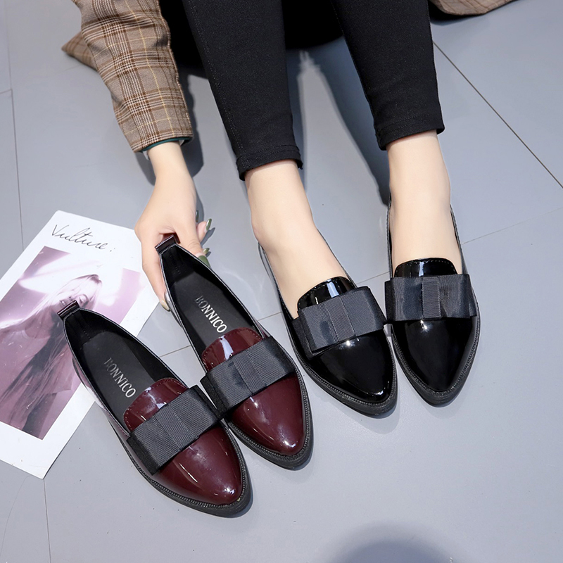 Black/ Wine Red Patent Leather - Women'S Shoes ulasan dan harga