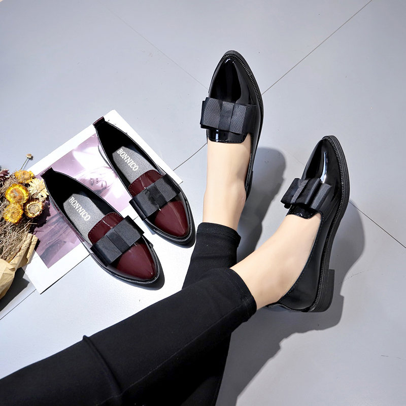 Black/ Wine Red Patent Leather - Women'S Shoes ulasan dan harga