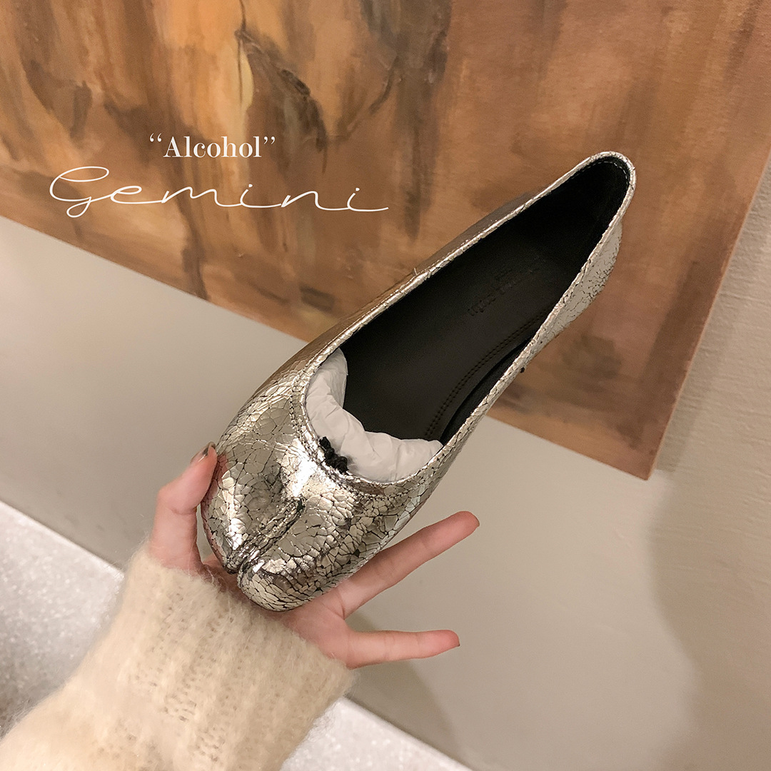 Black Ballets Flats Split Toe  - Women'S Shoes Loafers Black ulasan dan harga