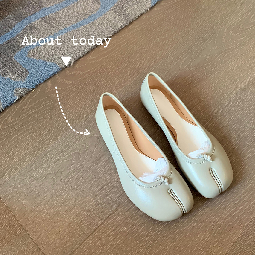 Black Ballets Flats Split Toe  - Women'S Shoes Loafers Black ulasan dan harga