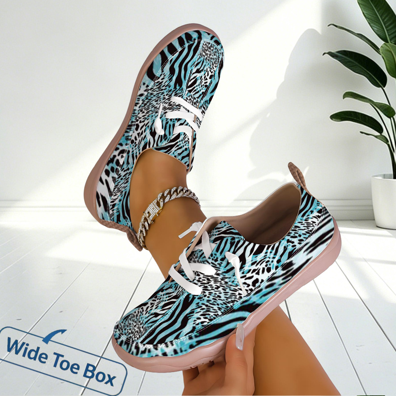 Women Animal Print Low Top Wid - Women'S Shoes Hike ulasan dan harga