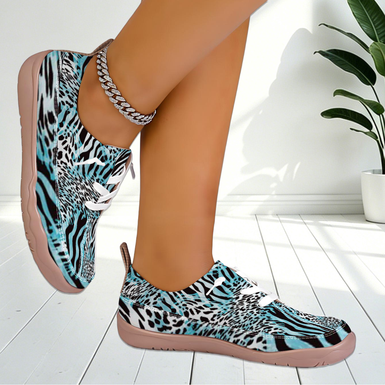 Women Animal Print Low Top Wid - Women'S Shoes Hike ulasan dan harga