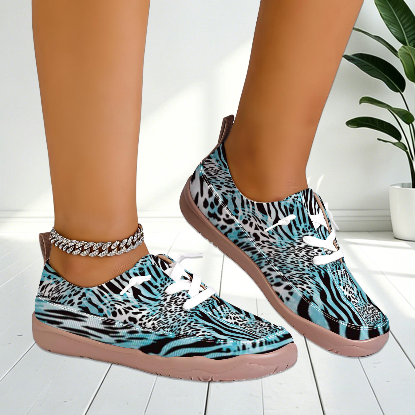 Women Animal Print Low Top Wid - Women'S Shoes Hike ulasan dan harga