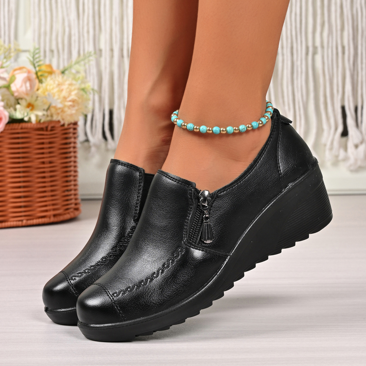 Women Genuine Leather Shoes Sp - Women'S Shoes Loafers Black ulasan dan harga