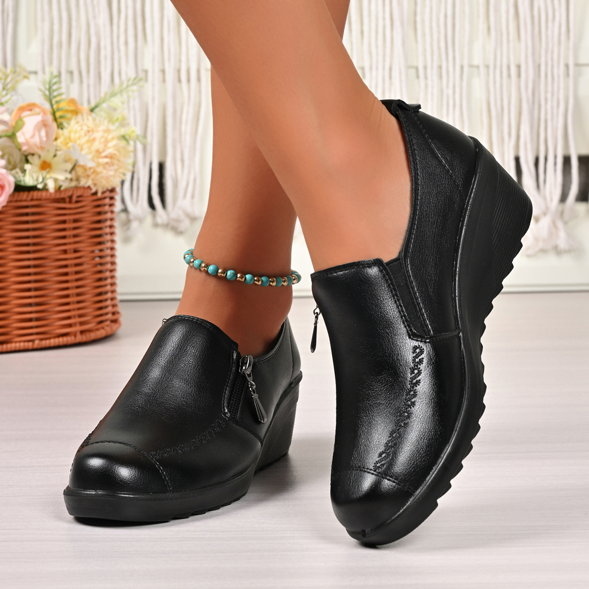 Women Genuine Leather Shoes Sp - Women'S Shoes Loafers Black ulasan dan harga