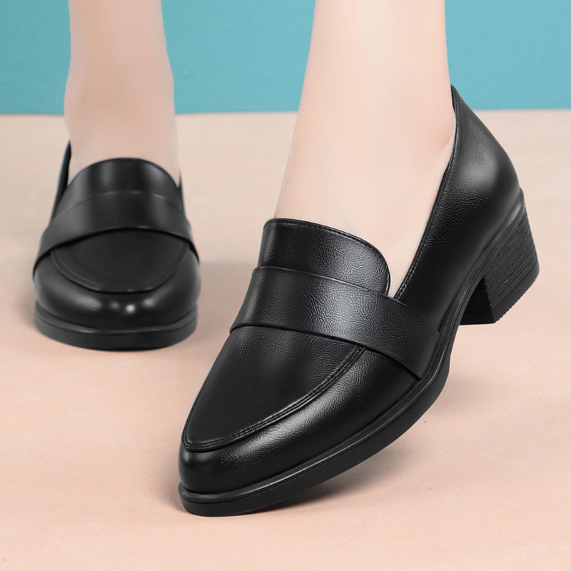 British Style Shallow Pointed  - Women'S Shoes Loafers Black ulasan dan harga