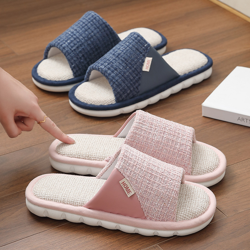 Linen Slippers Women And Men H - Women'S Shoes To Men'S Size ulasan dan harga